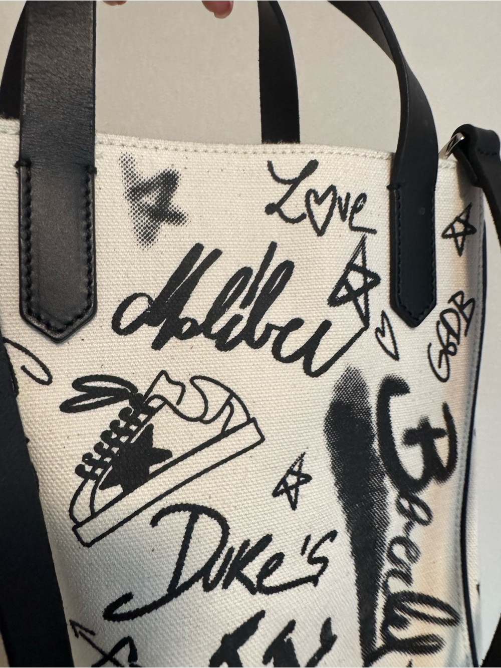NWT a Golden Goose California Mini Canvas & Leather Tote - Picture 6 of 12